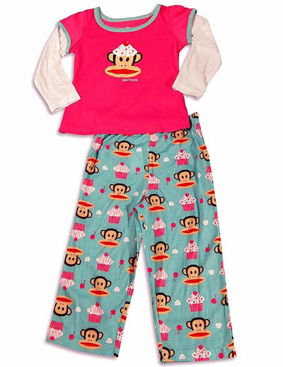 Paul Frank - Little Girls Long Sleeve Monkey Pajamas