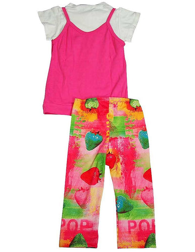 U Go Girl - Little Girls Short Sleeve Capri Set