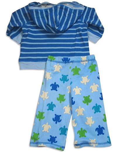 Pepper Toes - Baby Boys Long Sleeve Turtles Hoody Pant Set