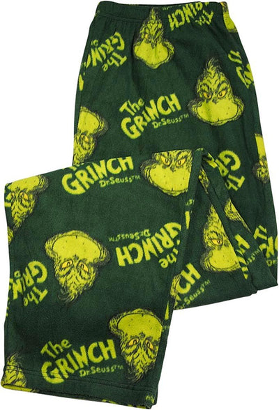 Dr Suess - Mens The Grinch Fleece Sleep Lounge Pant