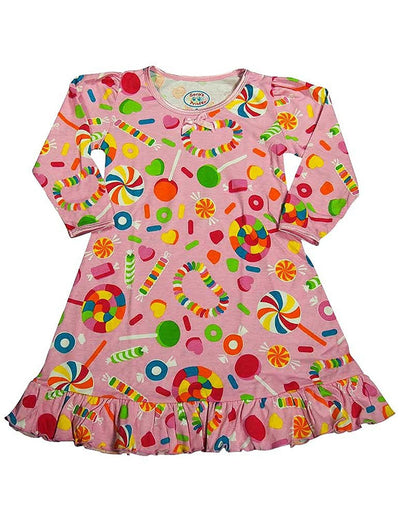 Sara's Prints - Little Girls Puffed Long Sleeve Nightgown