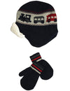 Winter Warm-Up - Little Boys Hat and Mitten Set Fits 2-4