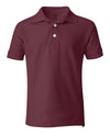 School Uniform Unisex Short Sleeve Pique Knit Shirt By French Toast, Burgundy 31953-18