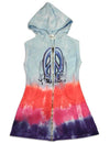 Zinnias - Little Girls' Sleeveless Tie Dye Air Brush Peace Tunic