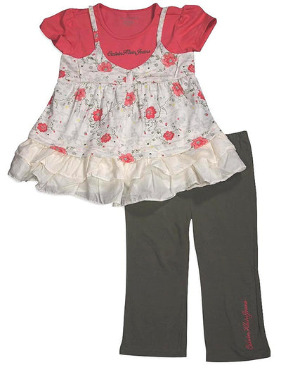 Calvin Klein - Little Girls' Cap Sleeve Capri Pant Set Asst Fabrics