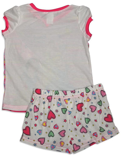 Disney Fairies - Little Girls Tinkerbell Short Sleeve Shorty Pajamas