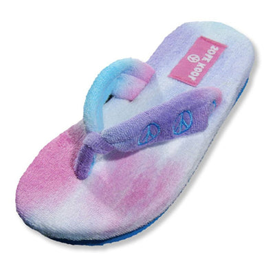 Sole Kool - Girls Terry Cloth Peace Flip Flop