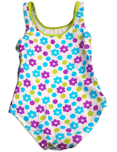 Baby Bunz - Little Girls 1 Piece Flower Swimsuit