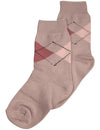 Tic Tac Toe - Little Girls' Argyle Sock