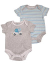 Happi by Dena - Baby Boys 2 Piece Short Sleeve Bodysuit Set