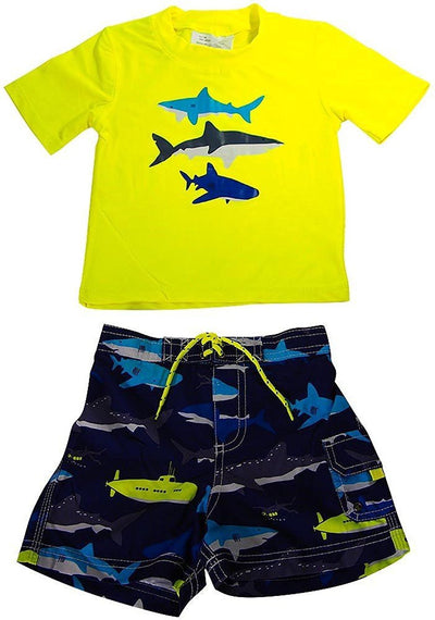 Carter's - Baby Boys 2PC Short Sleeve Rashguard Swim Set