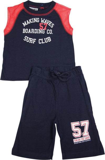 Mish Mish Baby Boys Infant Cotton Knit Sleeveless Tee Short Sets