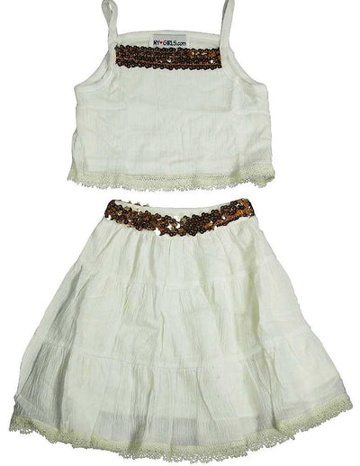 NY Girls.com - Little Girls' Crepe 2 Piece Skirt Set