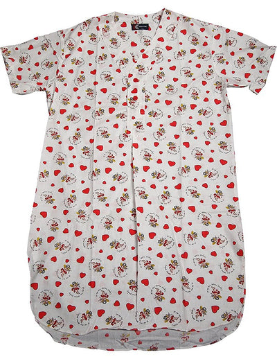 Knothe - Mens Short Sleeve Valentine Broadcloth Nightshirt