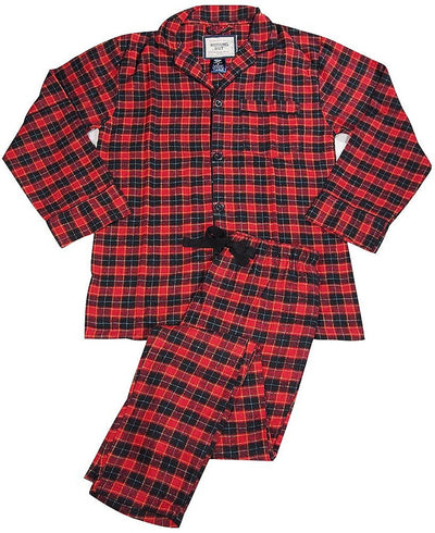 B O P J - Mens Long Sleeve Flannel Pajamas