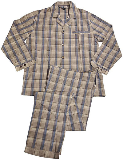 Majestic International - Mens Long Sleeve Broadcloth Pajamas