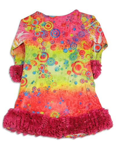 Lipstik Little Girls - Little Girls Long Sleeve Peace Dress