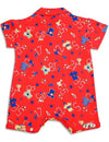 Pepper Toes - Baby Boys Short Sleeve Romper, Red