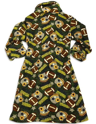 MacHenry Originals - Little Boys Microfiber Football Print Robe