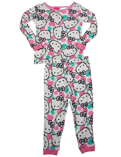 Hello Kitty - Little Girls Long Sleeve Hello Kitty Pajamas