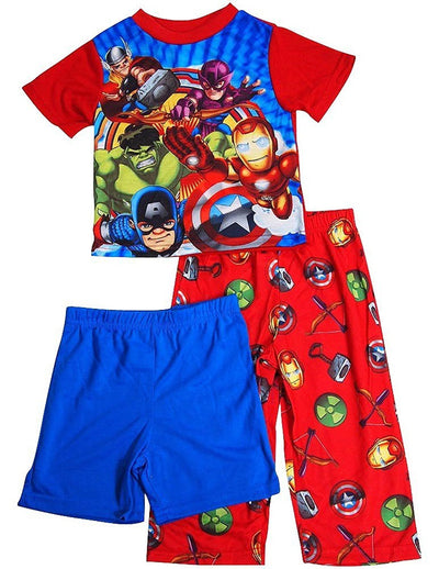 Angry Birds - Little Boys 3 Piece Short Sleeve Pajama Set