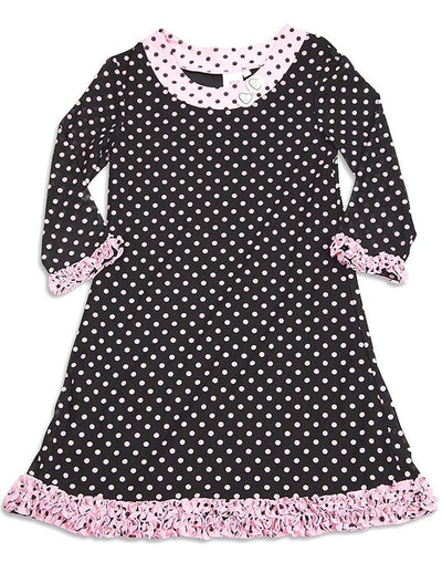 Me Me Me by Lipstik - Big Girls' 3/4 Sleeve Polka Dot Dress