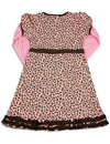 Me Me Me by Lipstik - Little Girls' Long Sleeve Leopard Dress