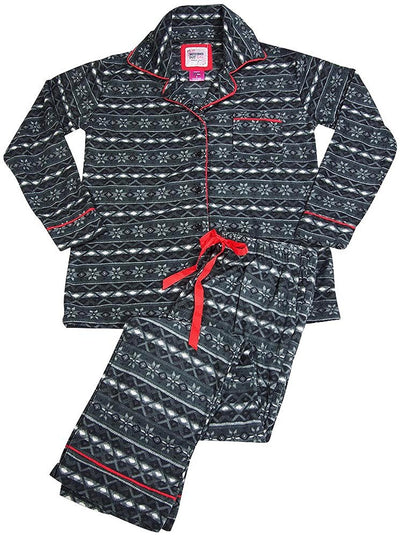 B.O.P.J. - Ladies Long Sleeve Cozy Microfleece Pajama Set