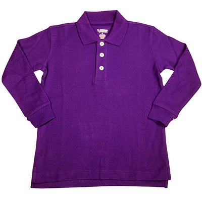 French Toast Boys Long Sleeve Pique Polo