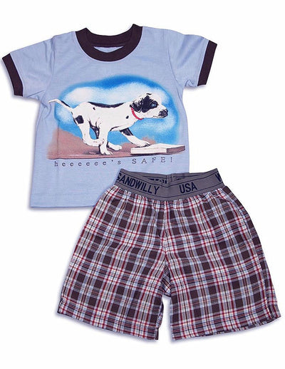 Wes and Willy - Baby Boys Short Sleeve Shortie Pajamas