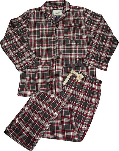 B O P J - Mens Long Sleeve Flannel Pajamas