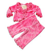 Psketti - Baby Girls Long Sleeve Crushed Velour Pant Set