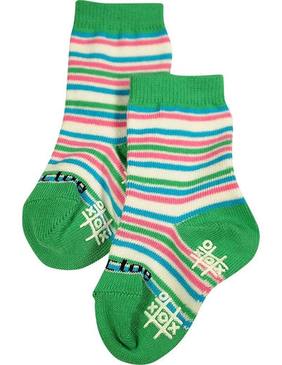 Tic Tac Toe - Little Girls' Striped Ankle Sock