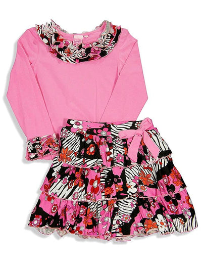 Lipstik Girls - Girl Long Sleeve Skirt Set