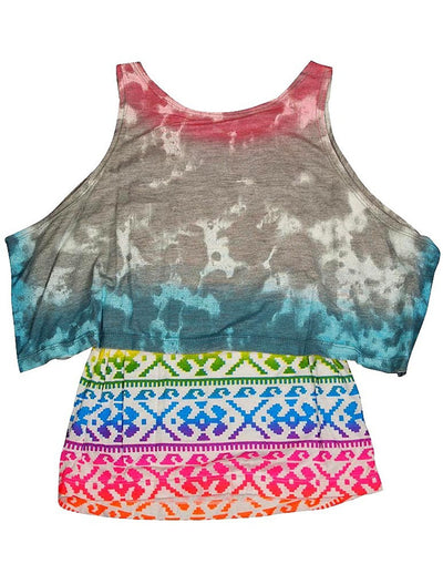 Flowers by Zoe - Little Girls' Sleeveless Tie Dye Top