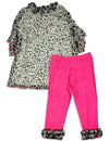 Me Me Me by Lipstik - Girls 3/4 Sleeve Leopard Tunic Pant Set