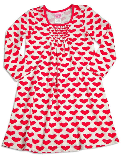 Lipstik Little Girls' - Little Girls' Long Sleeve Heart Dress