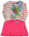 Lipstik Little Girls - Little Girls Long Sleeve Striped Dress