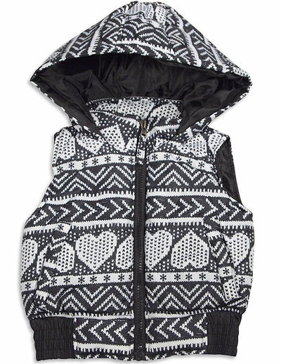 Pink Platinum - Little Girls' Hooded Heart Vest