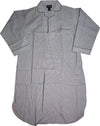 Botony 500 - Mens Long Sleeve Broadcloth Nightshirt Gown