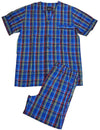 Majestic International - Mens SS Short Leg BroadclothPlaid Pajamas