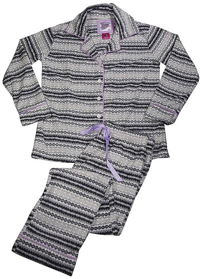 B.O.P.J. - Ladies Long Sleeve Cozy Microfleece Pajama Set