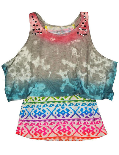 Flowers by Zoe - Little Girls' Sleeveless Tie Dye Top