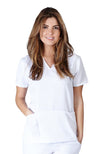 UltraSoft Premium Classic 2 Pocket Crossover Medical Scrub Top For Women - JUNIOR FIT