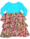 Lipstik Little Girls - Little Girls Long Sleeve Tiered Dress