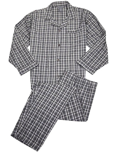 Private Label - Mens Big Broadcloth Long Sleeve Pajamas