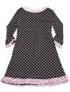 Me Me Me by Lipstik - Big Girls' 3/4 Sleeve Polka Dot Dress