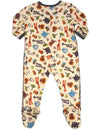 Pepper Toes - Baby Boys Long Sleeve Footed Zoo Pals Coverall