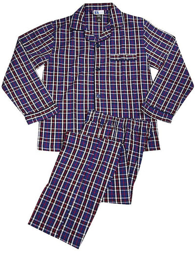 Majestic International - Mens Long Sleeve Broadcloth Pajamas