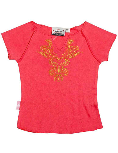 Wild Mango Baby Infant  Toddler Girls Short Sleeve Cotton Tee Shirt T-Shirt Top, 7658